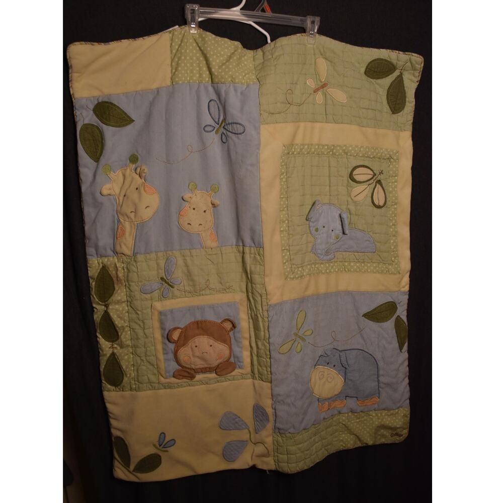 CoCalo Safari Zoo Animal Quilted Style Baby Kids Blanket Throw Nursery